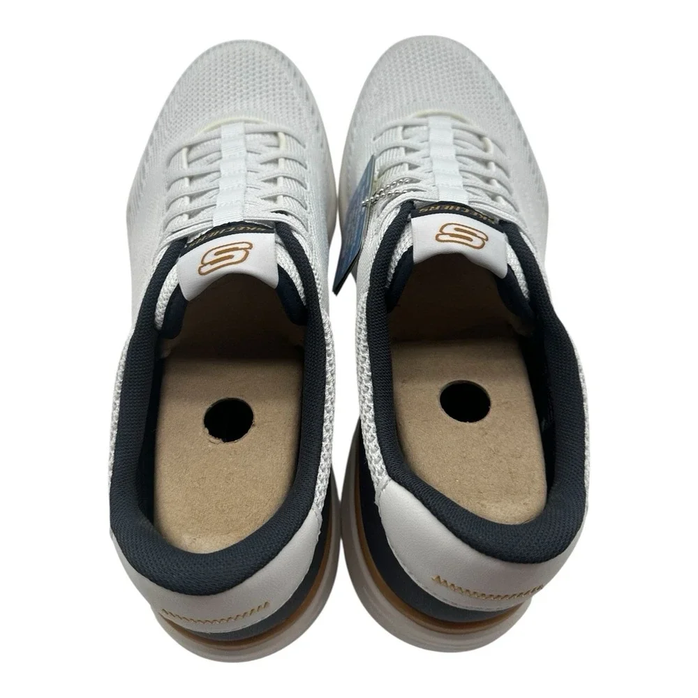 Skechers Corliss Dorset Shoes Men's Size 9 White Relaxed Fit Lace‎ Up Sneakers